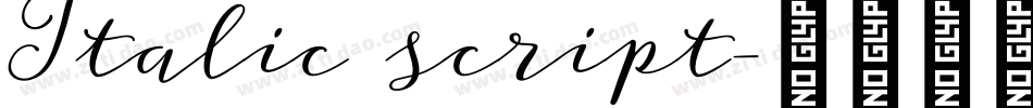 Italic script字体转换